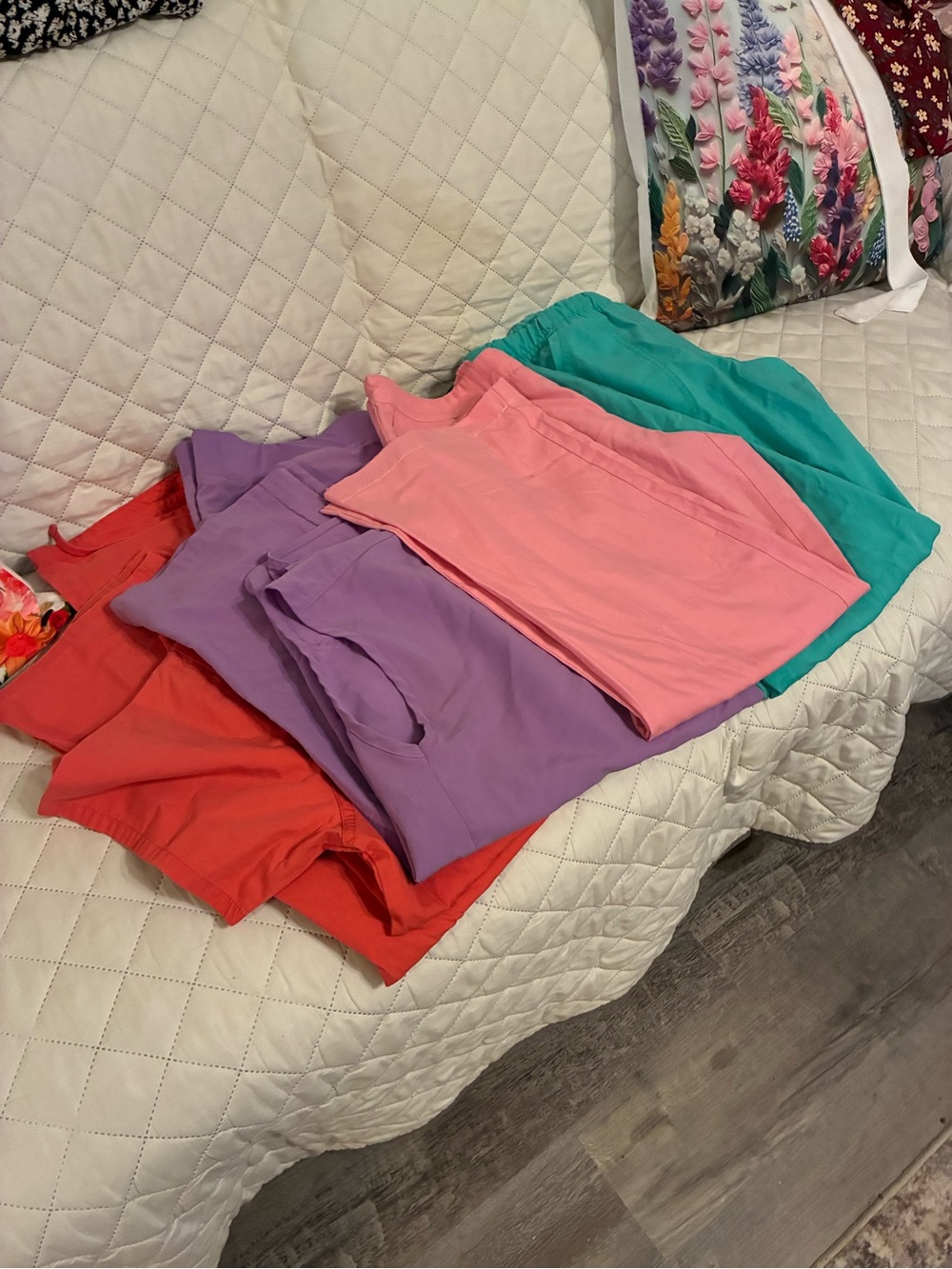Bright Cotton Pull-On Shorts Bundle - Coral, Lavender, Pink, Teal